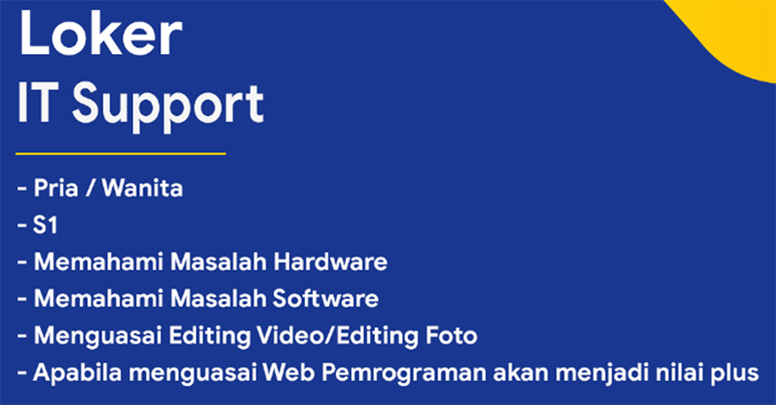 contoh loker it support